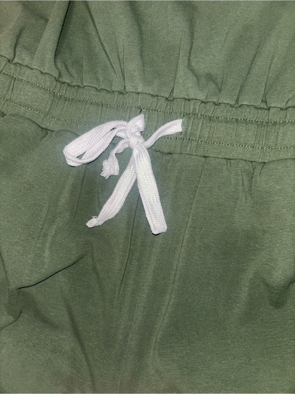 Sleeveless Drawstring Olive Jumpsuit with Button Placket - Picture 4 of 5